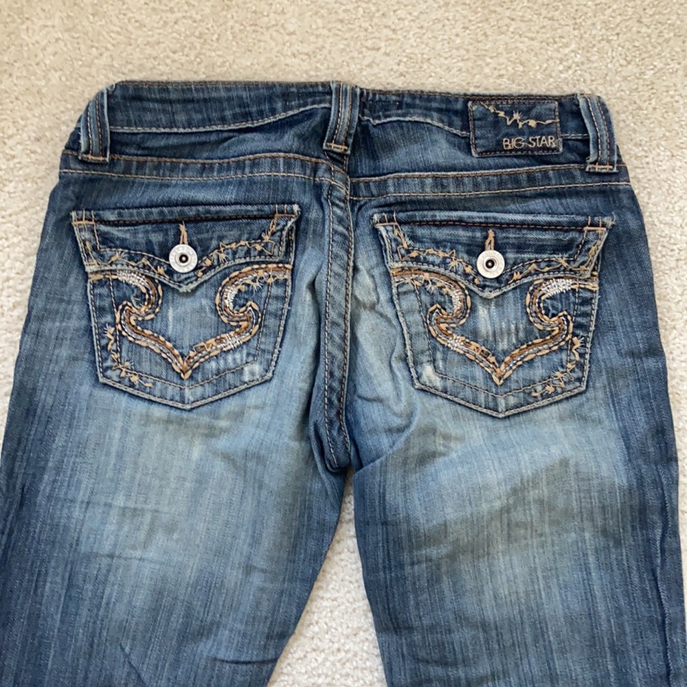 Big Star Women's Boot Cut Jeans in Dark Blue Wash